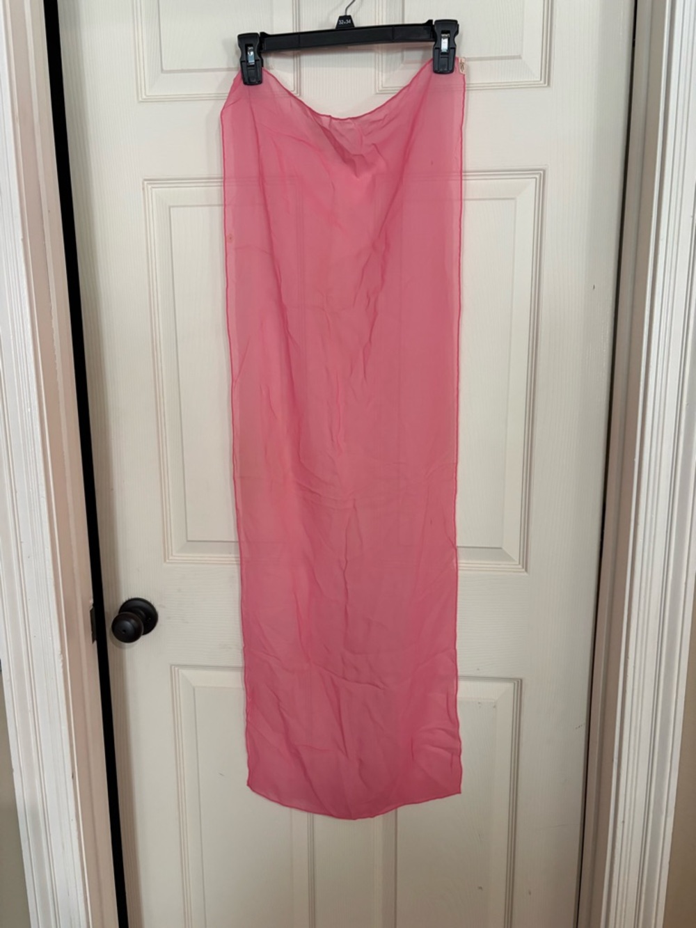 Vintage Sheer Pink Scarf - Lightweight Chiffon